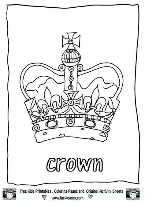 royal crown coloring pages  getcoloringscom  printable