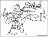 Deadpool Pages Lego Coloring Online Color sketch template
