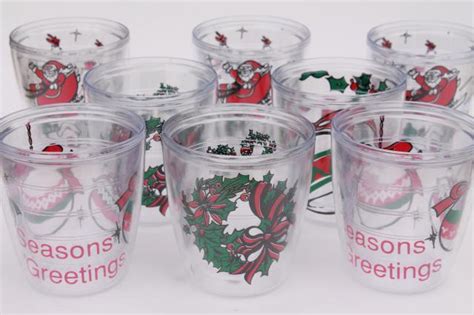 Tervis Style Clear Plastic Insulated Tumblers Christmas