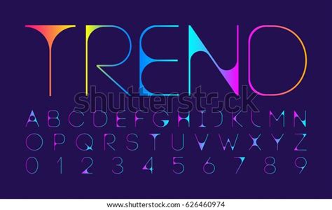 letter number modern vector font stock vector royalty   shutterstock