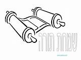 Torah Pages Coloring Simchat Line Shvat Tu Library Clipart Colouring Getdrawings Drawing Getcolorings Popular sketch template