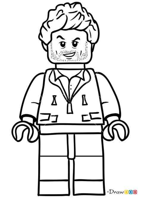 How To Draw Simon Masrani Lego Jurassic World