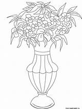 Vase Coloring Pages Printable Print Recommended sketch template