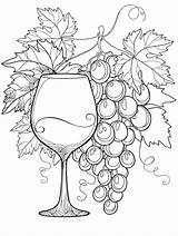 Coloring Wine Alcohol Cocktails sketch template