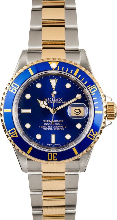 Rolex Submariner Steel And Gold Two Tone With Blue Face Dial Bob S