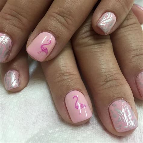 nails flamingo nailswag nailstamp nailart amandacurenails cure