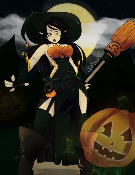 Pumpkin Witch By Obakawaii Hentai Foundry