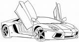 Lamborghini Coloring Pages Printable Huracan sketch template