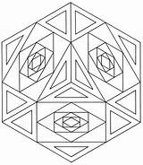 Geometrical Adult Mandala sketch template