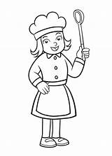 Chef Coloring Pages Girl Kids Sheet Little Coloriage Cartoon Chefmaster Dessin Colorier Coloringpagesfortoddlers Mewarnai Drawing Printable Kitty Hello Color Et sketch template