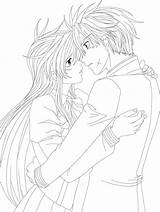 Outline Lineart Parejas Coloringhome Kawaii Dxf Pareja Beso Chidori Fmp Sousuke Aniyuki Getdrawings sketch template