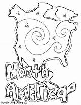 Coloring America North South Pages Continent Continents Liquid Solid Gas Printable Doodles Color Getcolorings Branches Classroom Map Classroomdoodles Getdrawings Visit sketch template