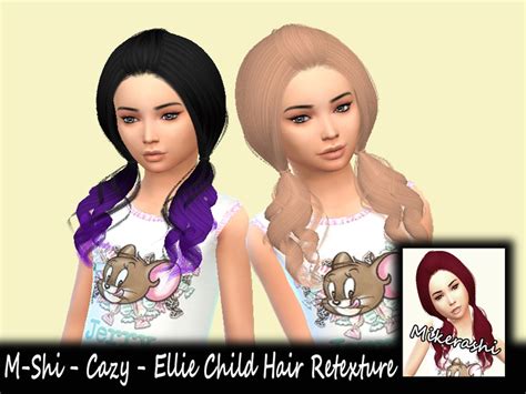 shi cazy ellie child hair retexture mesh needed  sims