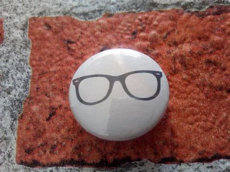 25mm 1 inch button badge or magnet geek glasses nerd