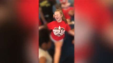 video of denver high school cheerleaders forced into splits leads to