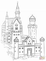 Castle Drawing Neuschwanstein Coloring Draw Drawings Para Pages Dibujos Step Tutorials Sketch Property Kids Castillos Supercoloring Principiantes Architecture Dibujar Beginners sketch template