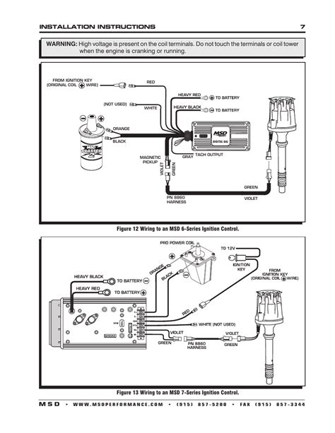 msd al wiring diagram  msd distributor