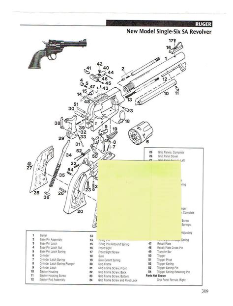 ruger  models sa  blackhawk revolver exploded viewparts list  ad ebay