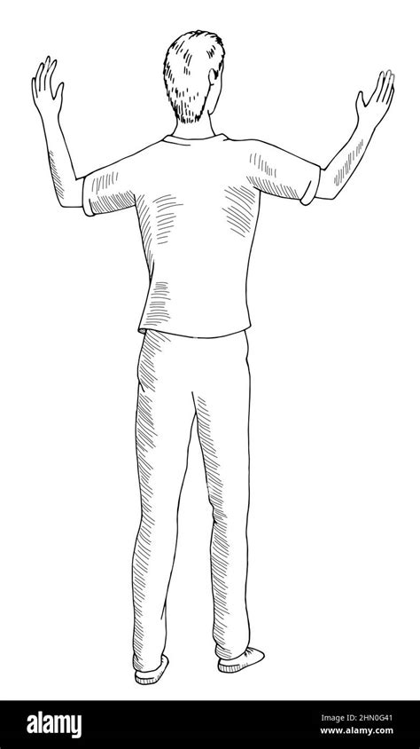man standing  drawing