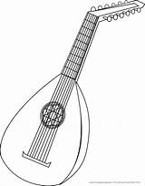 Musikinstrumente Ausmalbild Gitarre sketch template