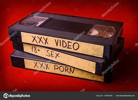 Old Videocassettes Vhs With Pornographic Films Xxx Movies For Adults