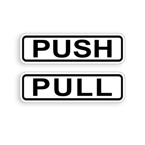 6 push pull door sticker self adhesive entrance enter safety sign