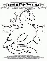 Serpent Colouring Loch Ness Col Ioka sketch template