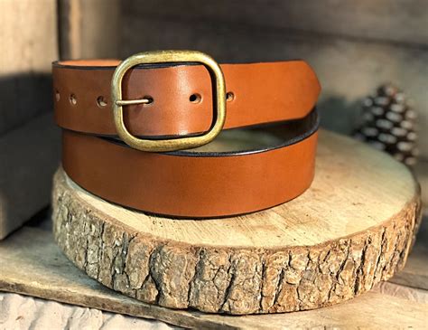 english bridle leather belt golden brown   leather