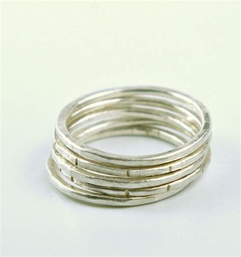 sterling silver stacking rings set of 5 by baremetaldesigns 48 00