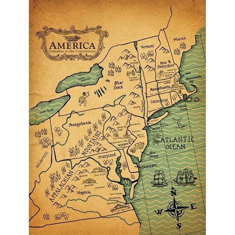 colonial america map drive  history