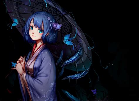 2885632 Anime Anime Girls Umbrella Blue Hair Blue Eyes Cirno Touhou