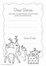 Santa Letter Colour Template Printable Noel Christmas Dear List Letters Color Au Make Wishlist Children Draw Kindergarten Gorgeous Style Escolha sketch template