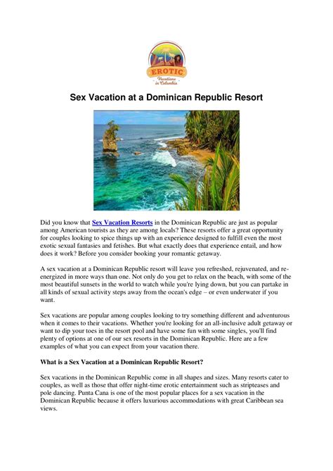 Ppt Sex Vacation At A Dominican Republic Resort Powerpoint