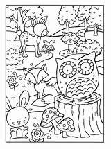 Coloring Pages Woodland Animals Adults Creatures Animal Printable Kids Sheets Baby Preschool Coloriage Book Animaux Creature Magical Books Automne Pyramid sketch template