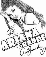 Ariana Grande Coloring Pages Perry Katy Outline Printable Drawing Celebrities Arianagrande Children Colouring Print Drawings Colorings Adult Getdrawings People Book sketch template
