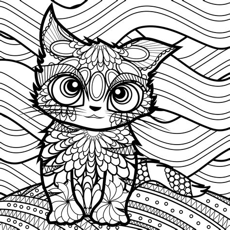 cat  dog coloring pages  adults thiva hellas