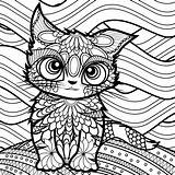 Coloring Adult Pages Cats Adults Dogs Cat Dog Behance Blank Kitten Creative Color Books Printable Awesome Drawing Book Animal Animals sketch template