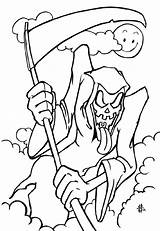 Grim Reaper Coloring Pages Getcolorings sketch template