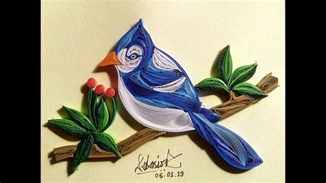 Quilling Bird Diy Quilling Tutorial For Making A Colorful Bird Youtube