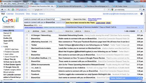 inbox triage  gmail  people   facebook  flickr