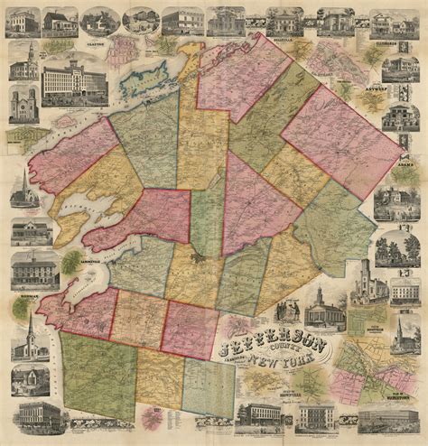 1804 Ny Map Steuben Tioga Broome Jefferson County Huge New York History