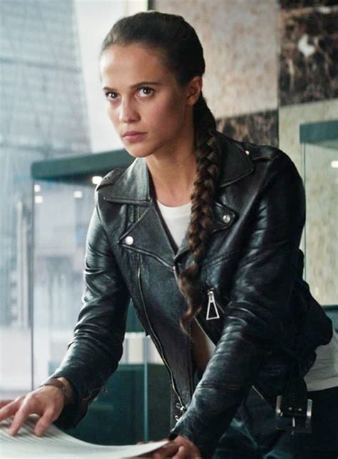 Alicia Vikander Tomb Raider Leather Jacket Made To