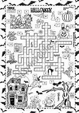 Halloween Crossword Worksheet Esl Worksheets sketch template