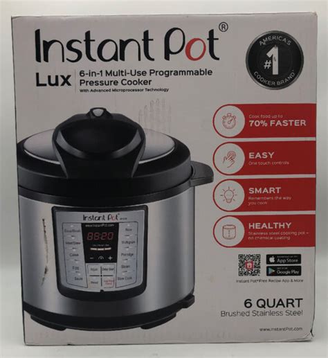 instant pot ip lux  stainless steel electric pressure cooker  quart  sale  ebay