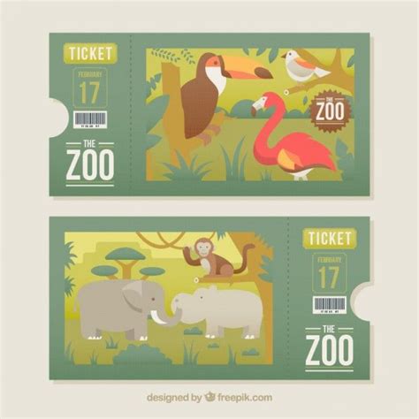 vector zoo   animals set zoo poster design zoo