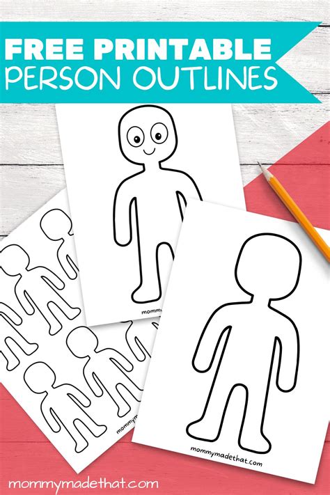 person outline  templates lots   printables
