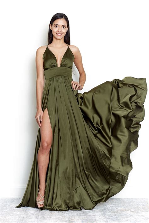 The Madeline Gown Olive Green In 2020 Olive Prom Dresses Green