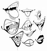 Drawing Mouth Boca Labios Dibujar Colmillos Bocas Bocetos Sketches Maski Teef Boceto Postaci Smiles sketch template