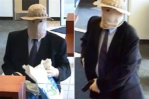 it didn t take cops long to figure out who this masked robber was