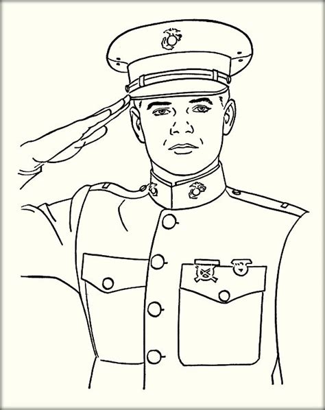marine soldier drawing  getdrawings